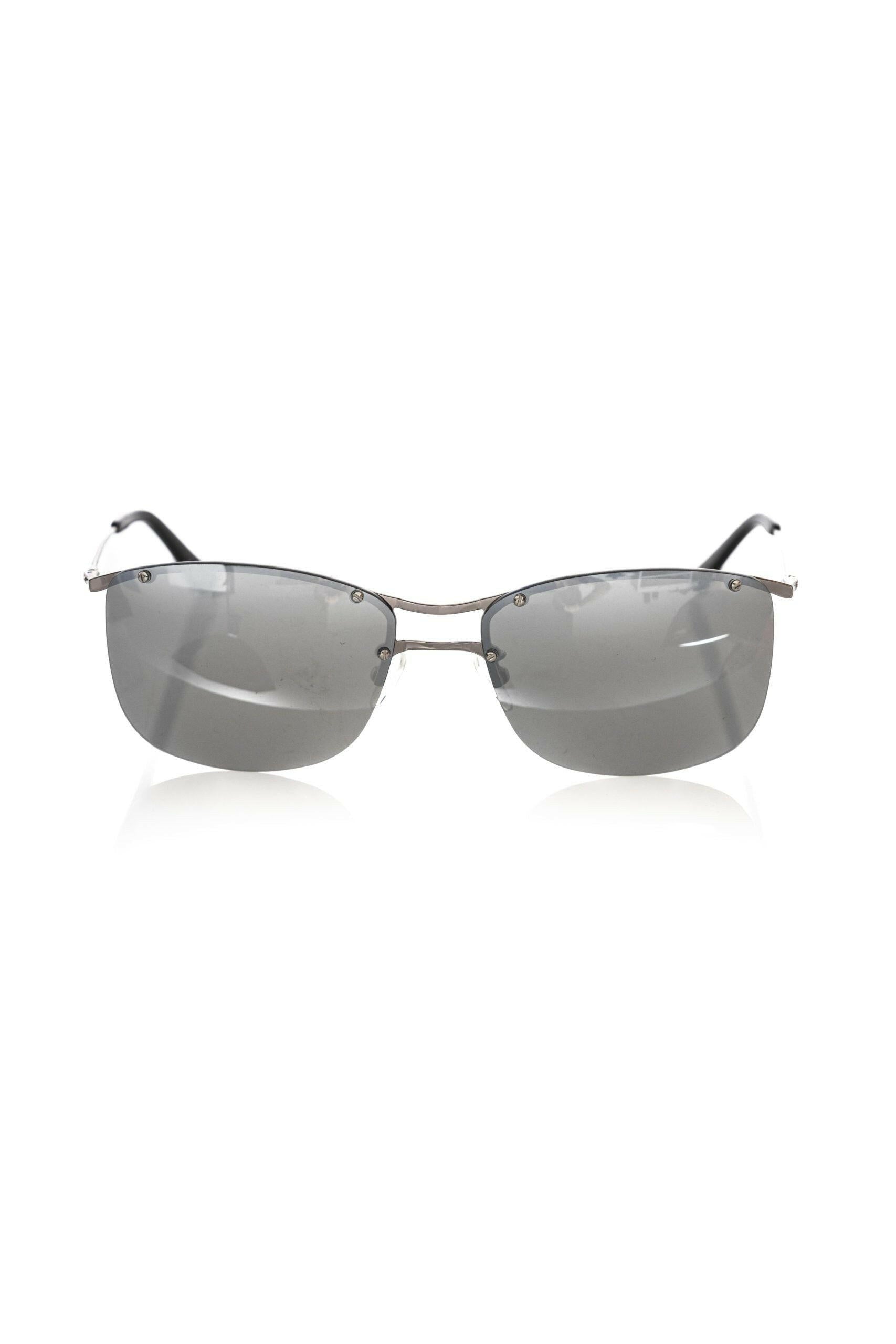 Frankie Morello Silver Metallic Fiber Men's Sunglass -   -  Frankie Morello.