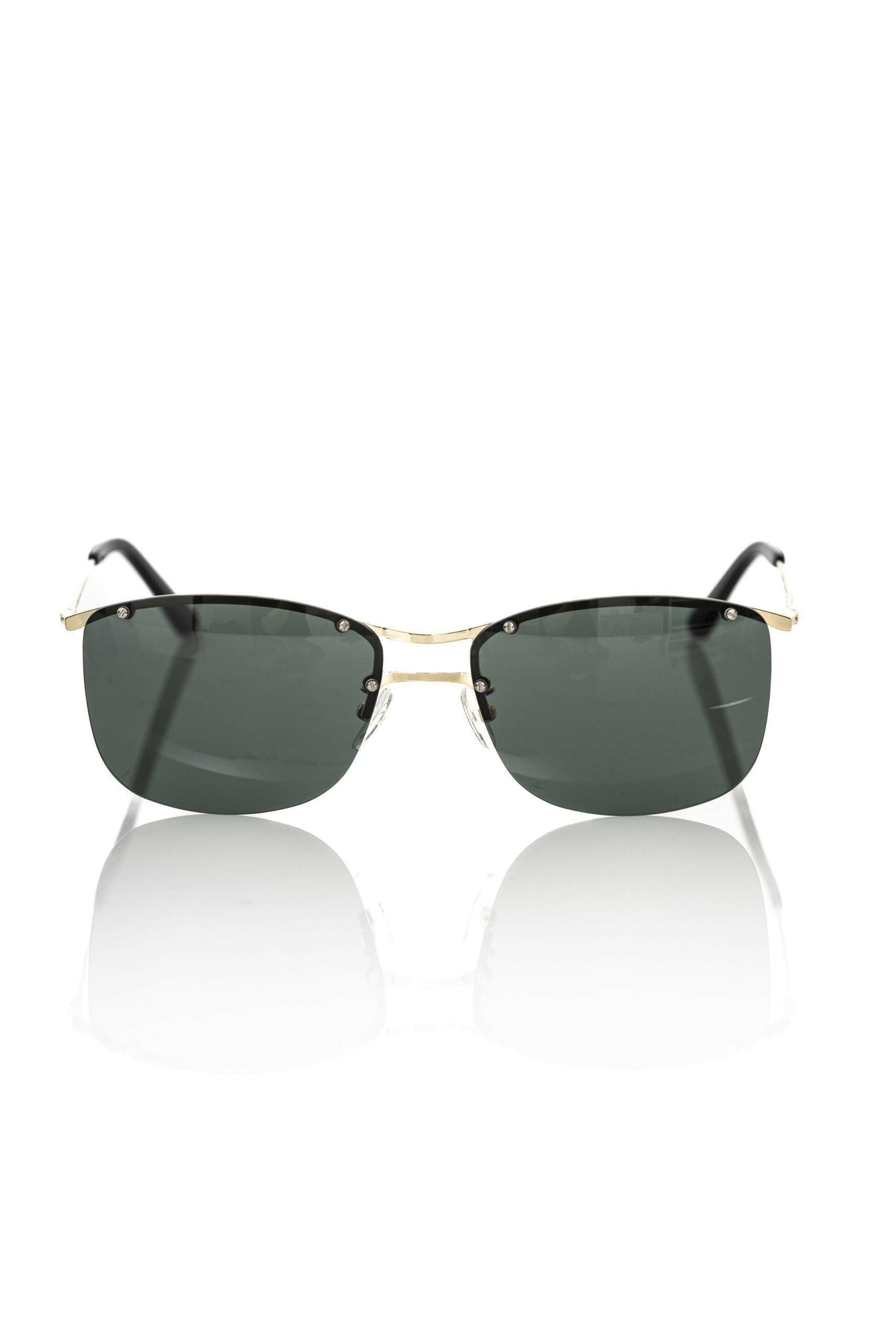 Frankie Morello Black Metallic Fibre Men Sunglasses -   -  Frankie Morello.