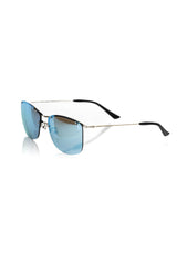 Frankie Morello Silver Metallic Fibre Men Sunglass -   -  Frankie Morello.
