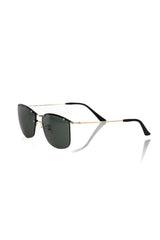 Frankie Morello Black Metallic Fibre Men Sunglasses -   -  Frankie Morello.