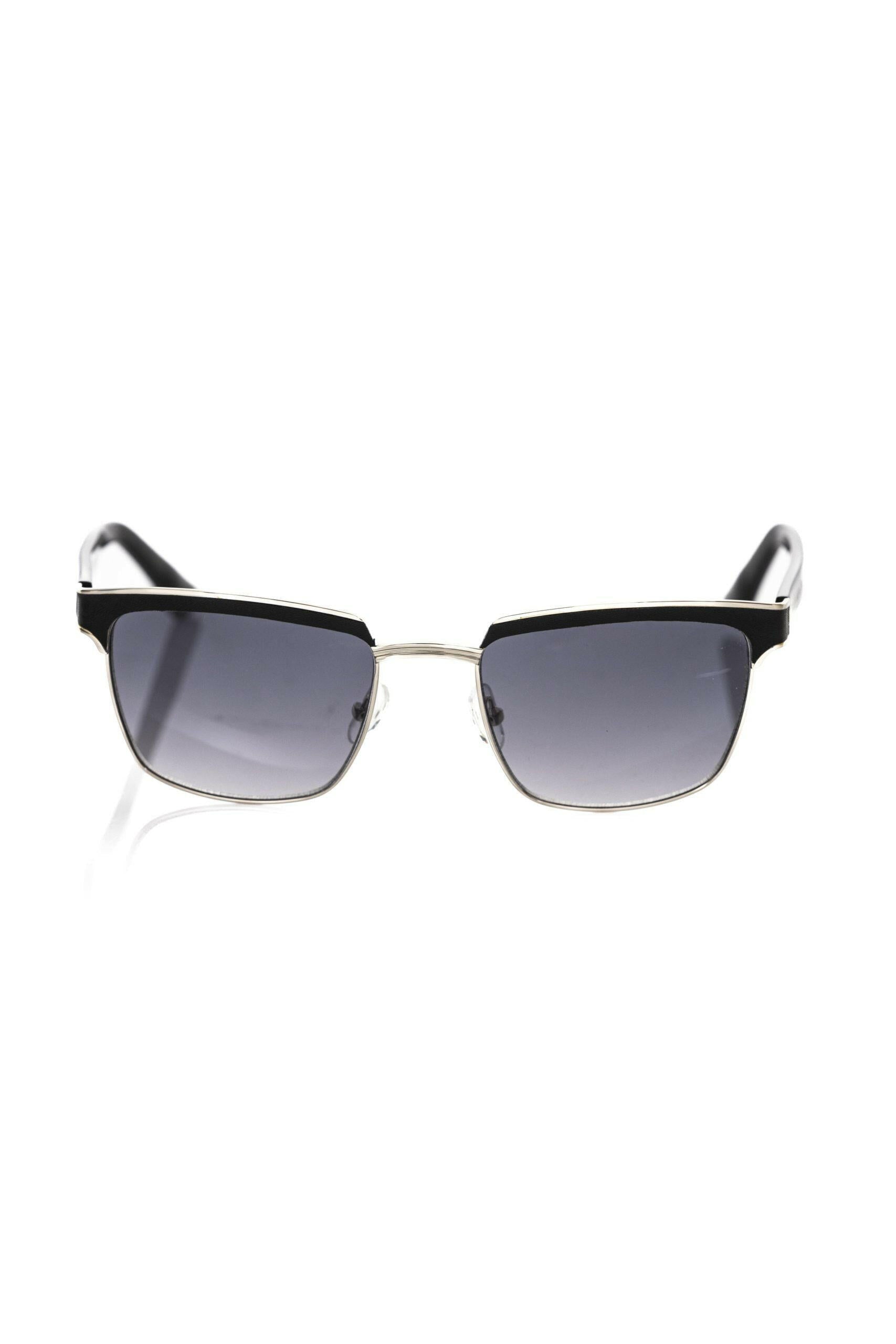 Frankie Morello Black Metallic Fiber Men Sunglass -   -  Frankie Morello.