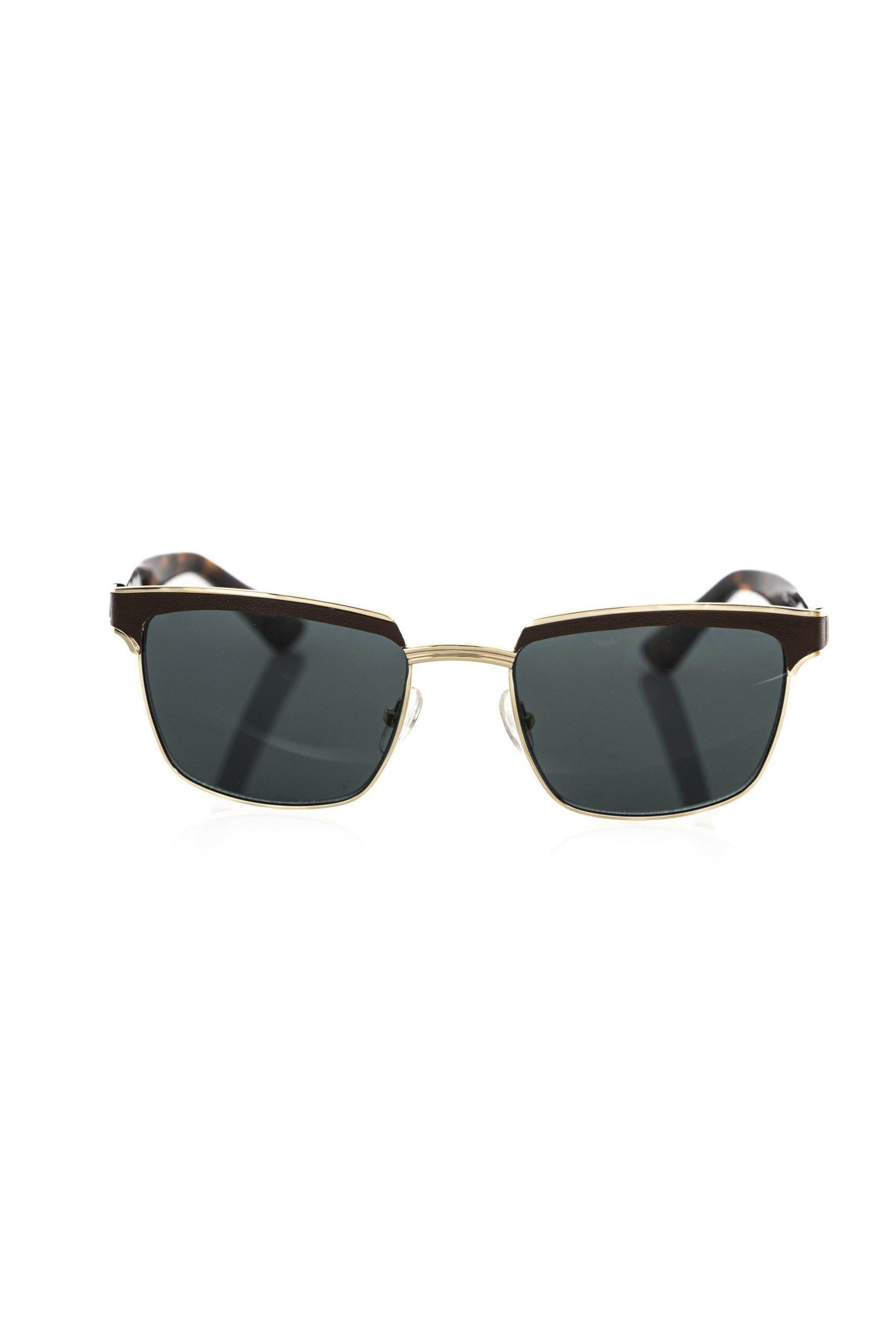 Frankie Morello Brown Metallic Fiber Men's Sunglass -   -  Frankie Morello.