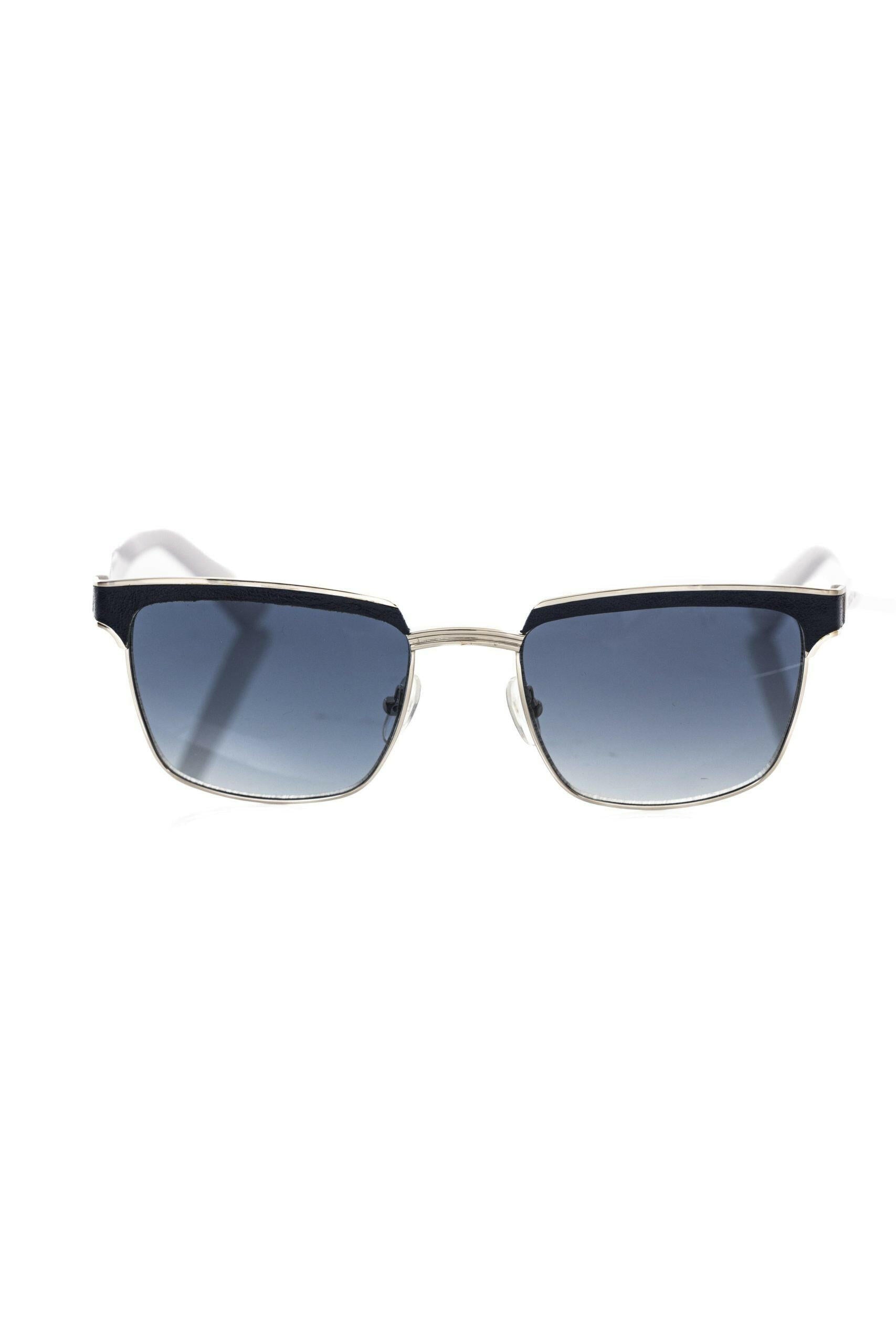Frankie Morello Black Metallic Fiber Men Sunglass -   -  Frankie Morello.