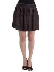 GF Ferre Purple Short Flannel Skirt -   -  GF Ferre.