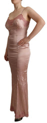 Dolce & Gabbana Pink Lace Long Bodycon Maxi Polyester Dress -   -  Dolce & Gabbana.