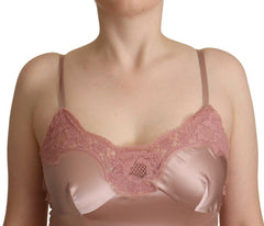 Dolce & Gabbana Pink Lace Long Bodycon Maxi Polyester Dress -   -  Dolce & Gabbana.