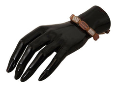 Nialaya Multicolor Crystals Logo Embellished Adjustable Bracelet -   -  Nialaya.