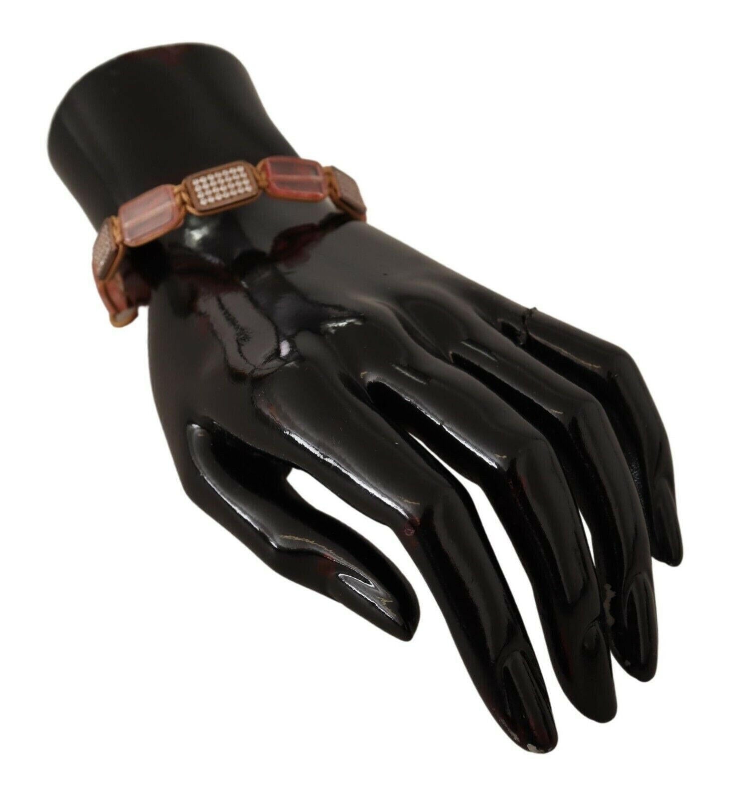 Nialaya Multicolor Crystals Logo Embellished Adjustable Bracelet -   -  Nialaya. Nialaya Multicolor Crystals Logo Embellished Adjustable Bracelet -   -  Nialaya.