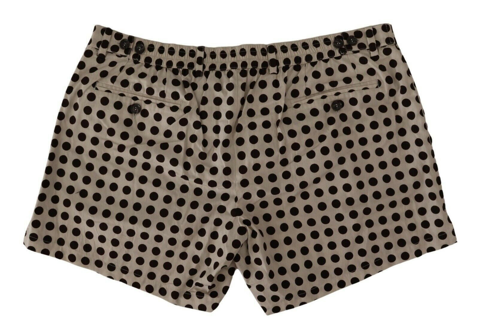Dolce & Gabbana Black White Polka Dots Cotton Linen Shorts -   -  Dolce & Gabbana. Dolce & Gabbana Black White Polka Dots Cotton Linen Shorts -   -  Dolce & Gabbana.