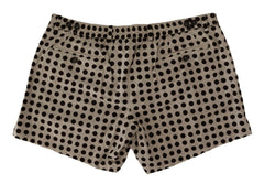 Dolce & Gabbana Black White Polka Dots Cotton Linen Shorts -   -  Dolce & Gabbana.