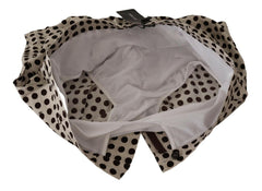 Dolce & Gabbana Black White Polka Dots Cotton Linen Shorts -   -  Dolce & Gabbana.