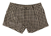 Dolce & Gabbana Black White Polka Dots Cotton Linen Shorts -   -  Dolce & Gabbana.