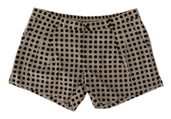 Dolce & Gabbana Black White Polka Dots Cotton Linen Shorts -   -  Dolce & Gabbana.