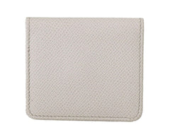 Dolce & Gabbana White Dauphine Leather Holder Pocket Wallet Condom Case -  Leather Condom Wallet for Men -  Dolce & Gabbana.