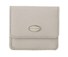 Dolce & Gabbana White Dauphine Leather Holder Pocket Wallet Condom Case -  Leather Condom Wallet for Men -  Dolce & Gabbana.