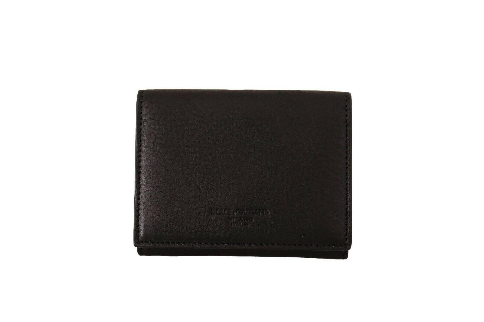 Dolce & Gabbana Black Leather Trifold Purse Belt Strap Multi Kit Wallet -  Leather Wallet for Men -  Dolce & Gabbana.