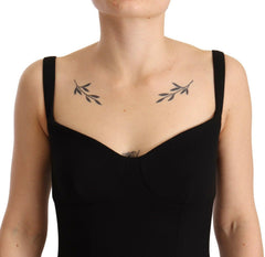 Dolce & Gabbana Black Fit Flare Wool Stretch Sheath Dress -   -  Dolce & Gabbana.