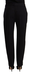 Dolce & Gabbana Black Mid Waist Skinny Trouser Wool Pants -   -  Dolce & Gabbana.