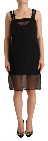 Dolce & Gabbana Black Silk Stretch Crystal Sheath Mini Dress -   -  Dolce & Gabbana.
