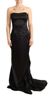 Dolce & Gabbana Black Silk Stretch Sheath Mermaid Gown Dress -   -  Dolce & Gabbana.