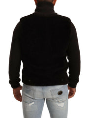 Dolce & Gabbana Black Leather Mens Turtle Neck Coat Jacket -   -  Dolce & Gabbana.