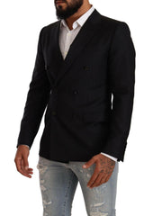 Dolce & Gabbana Black Dotted Double Breasted MARTINI Jacket -   -  Dolce & Gabbana.