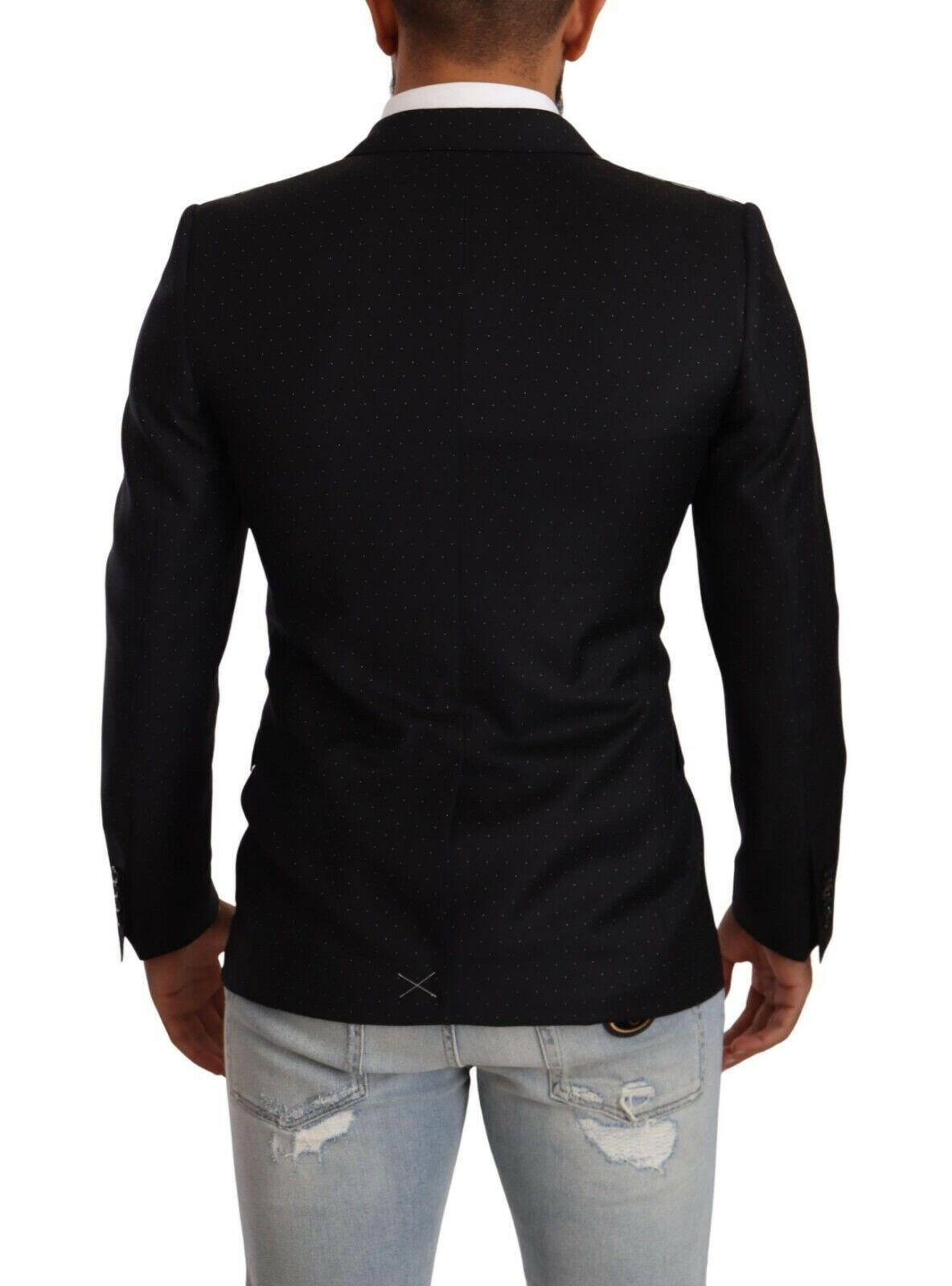 Dolce & Gabbana Black Dotted Double Breasted MARTINI Jacket -   -  Dolce & Gabbana. Dolce & Gabbana Black Dotted Double Breasted MARTINI Jacket -   -  Dolce & Gabbana.