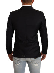 Dolce & Gabbana Black Dotted Double Breasted MARTINI Jacket -   -  Dolce & Gabbana.