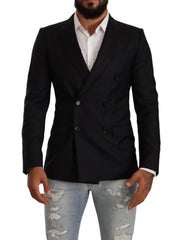 Dolce & Gabbana Black Dotted Double Breasted MARTINI Jacket -   -  Dolce & Gabbana.