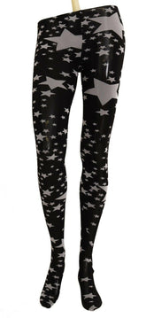 Dolce & Gabbana Black White Stars Print Nylon Stockings -   -  Dolce & Gabbana.