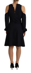 Twinset Black Long Sleeves Open Shoulder A-line Dress -   -  Twinset.