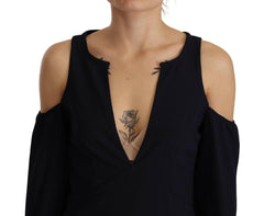 Twinset Black Long Sleeves Open Shoulder A-line Dress -   -  Twinset.