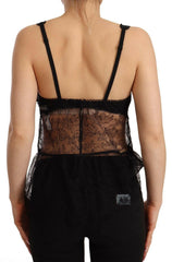 Dolce & Gabbana Black Silk Lace Babydoll Nylon Lingerie Top -   -  Dolce & Gabbana.