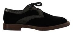 Dolce & Gabbana Black Velvet Exotic Leather Shoes -   -  Dolce & Gabbana.