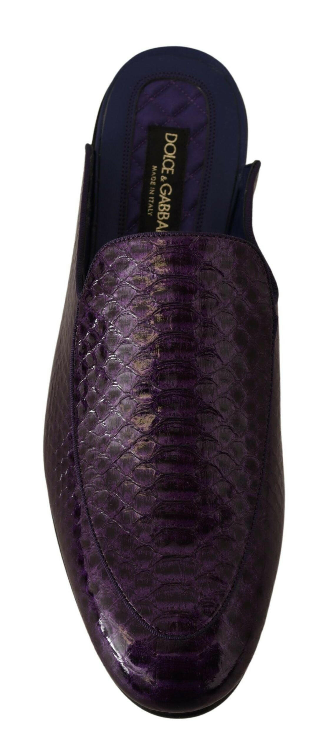 Dolce & Gabbana Purple Exotic Leather Flats Slides Shoes -   -  Dolce & Gabbana. Dolce & Gabbana Purple Exotic Leather Flats Slides Shoes -   -  Dolce & Gabbana.