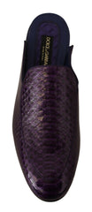 Dolce & Gabbana Purple Exotic Leather Flats Slides Shoes -   -  Dolce & Gabbana.