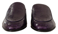 Dolce & Gabbana Purple Exotic Leather Flats Slides Shoes -   -  Dolce & Gabbana.
