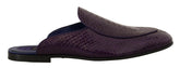 Dolce & Gabbana Purple Exotic Leather Flats Slides Shoes -   -  Dolce & Gabbana.