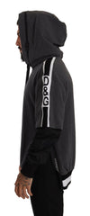 Dolce & Gabbana Gray Black Cotton Hooded #DGMILLENNIALS Sweater -   -  Dolce & Gabbana.