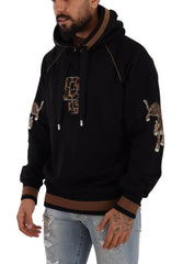 Dolce & Gabbana Black Brown Leopard Cotton Hooded Pullover Sweater -   -  Dolce & Gabbana.