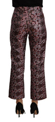 House of Holland Multicolor Floral Jacquard Flared Cropped Pants - - House of Holland.
