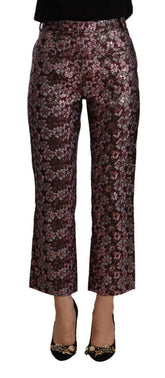 House of Holland Multicolor Floral Jacquard Flared Cropped Pants -   -  House of Holland.