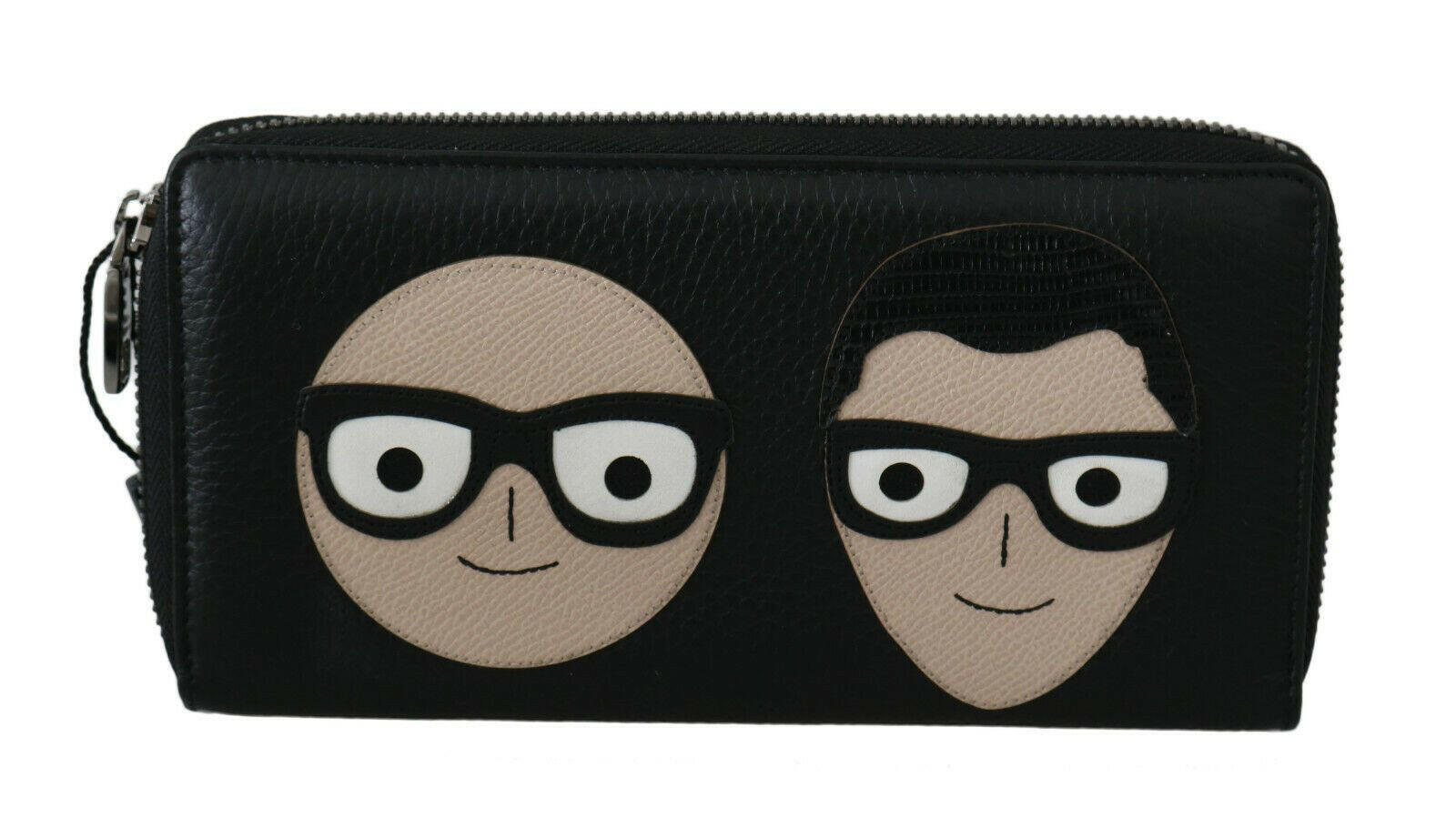 Dolce & Gabbana Black Leather #DGFAMILY Zipper Continental Mens Wallet -  Leather Wallet for Men -  Dolce & Gabbana.