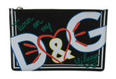 Dolce & Gabbana Black DG Print Mens Zipper Coin Purse Leather Wallet -   -  Dolce & Gabbana.