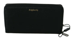 Dolce & Gabbana Black Red Leather #DGFAMILY Zipper Continental Wallet -  Leather Wallet for Men -  Dolce & Gabbana.