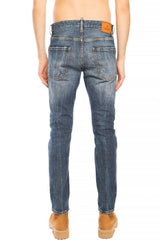 Dsquared² Navy Distressed 'Cool Guy Jean' Denim Pants -   -  Dsquared².