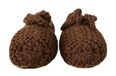 Dolce & Gabbana Brown Slip On Ballerina Flats Wool Knit Shoes -   -  Dolce & Gabbana.