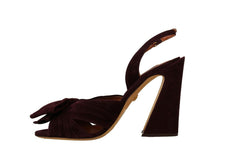 Dolce & Gabbana Dark Purple Suede Ankle Strap Sandals Shoes -   -  Dolce & Gabbana.