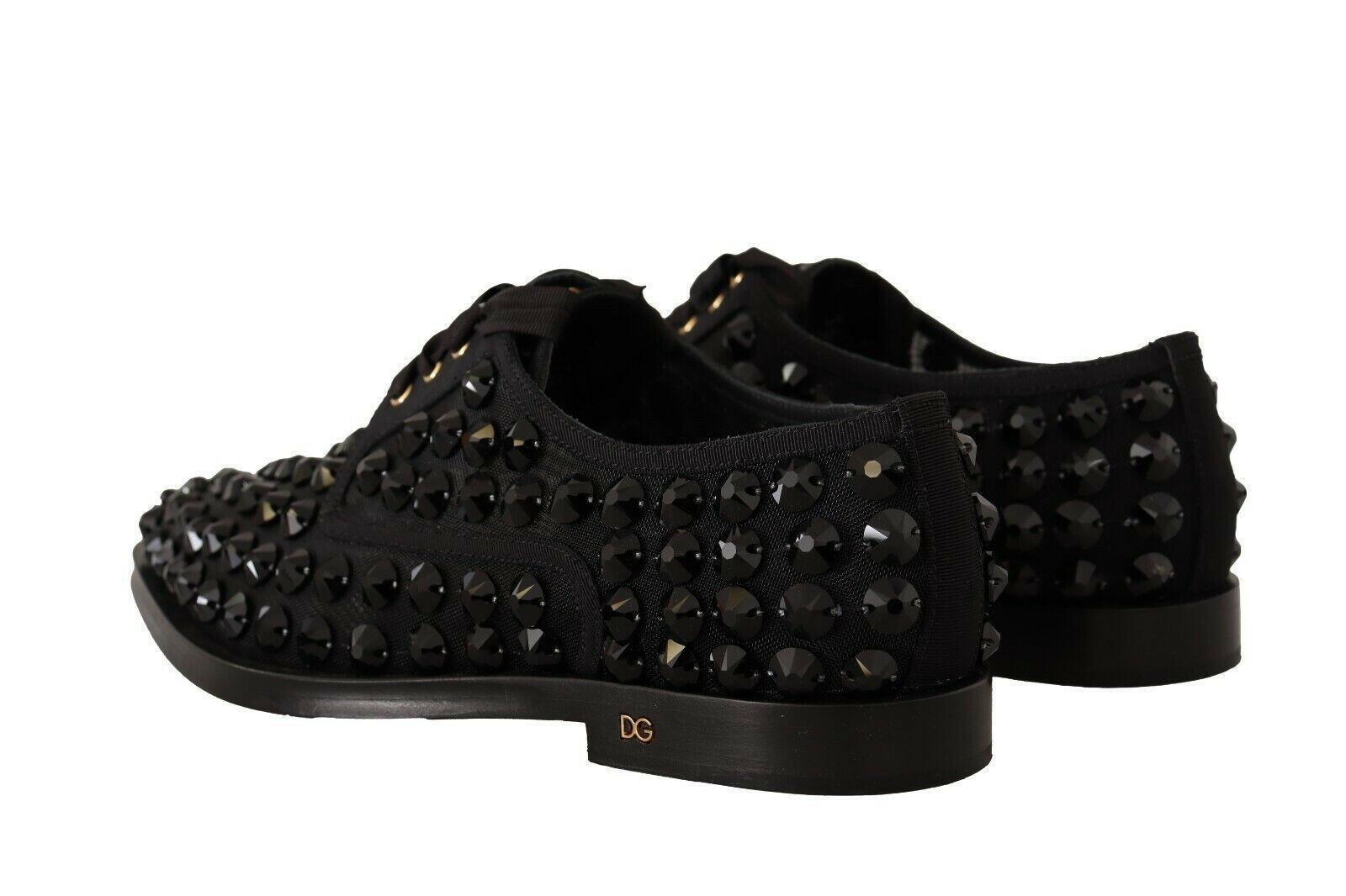 Dolce & Gabbana Black Lace Up Studded Formal Flats Shoes -   -  Dolce & Gabbana. Dolce & Gabbana Black Lace Up Studded Formal Flats Shoes -   -  Dolce & Gabbana.