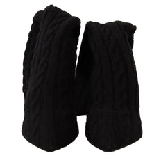 Dolce & Gabbana Black Stretch Socks Knee High Booties Shoes -   -  Dolce & Gabbana.